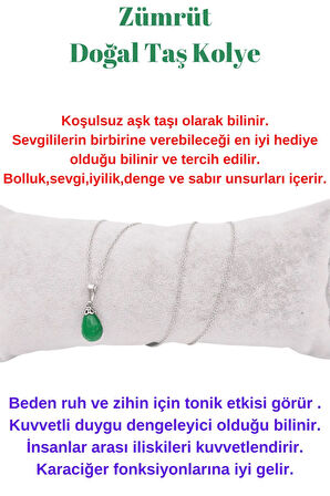 Zümrüt Doğal Taş Kolye