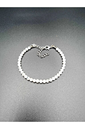 Sertifikalı Doğal Aytaşı (ZAYIFLAMA TAŞI) Bileklik 4 Mm Ince Özel Kesim