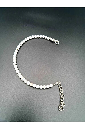 Sertifikalı Doğal Aytaşı (ZAYIFLAMA TAŞI) Bileklik 4 Mm Ince Özel Kesim