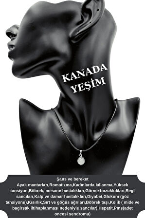 Sertifikalı Doğal Taş Kolye Aventurin & Amazonit & Kaplan Gözü & Kanada Yeşim 4 Adet Kolye