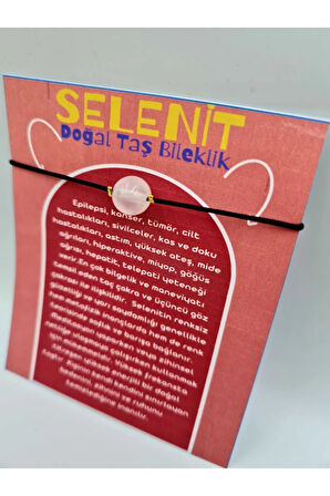 Sertifikalı Selenit Doğal Taş Bileklik