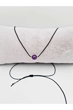 Sertifikalı Akrep Burcu Ametist Taşı Doğal Taş Kolye