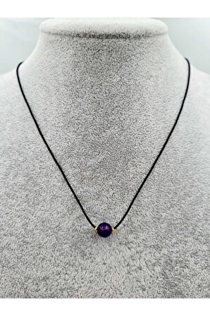 Sertifikalı Akrep Burcu Ametist Taşı Doğal Taş Kolye