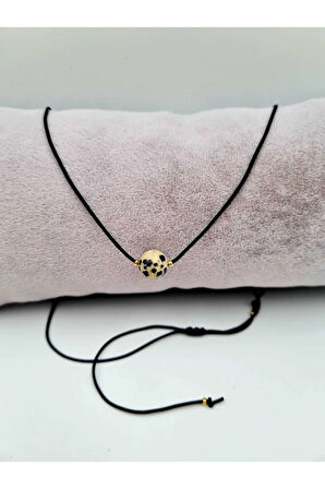 Sertifikalı Aslan Burcu Jasper Taşı Doğal Taş Kolye