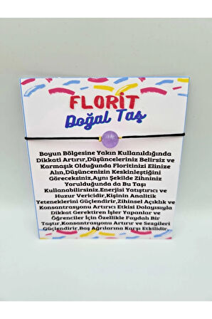 Sertifikalı Doğal Taş Florit Taşı Bileklik
