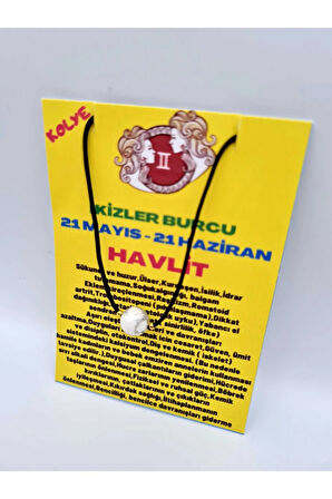 Sertifikalı Ikizler Burcu Havlit Taşı Doğal Taş Kolye