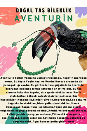 Sertifikalı Aventurin Doğal Taş Bileklik Ayarlamalı Kilit Sistemi Her Bileğe Uyumlu