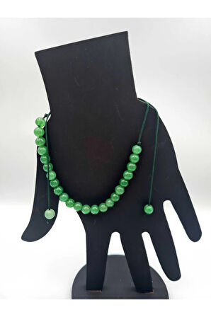 Sertifikalı Aventurin Doğal Taş Bileklik Ayarlamalı Kilit Sistemi Her Bileğe Uyumlu