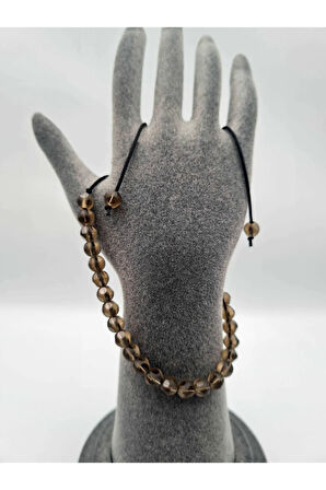 Sertifikalı Dumanlı Kuvars Doğal Taş Bileklik