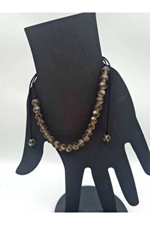 Sertifikalı Dumanlı Kuvars Doğal Taş Bileklik