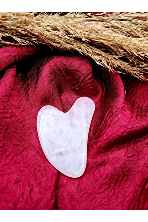 Sertifikalı Pembe Kuvars Taşı Orijinal Doğal Taş Gua Sha Masaj Taşı