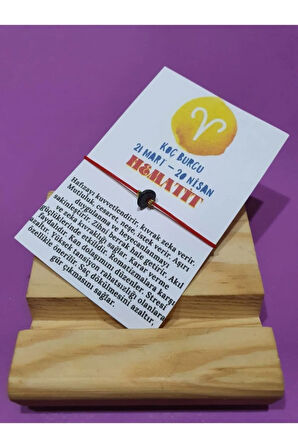 Sertifikalı Koç Burcu Hematit Doğal Taşlı Ip Burç Bilekliği