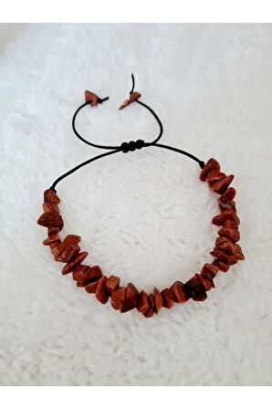 Sertifikalı Doğal Kırık Taş Yıldız Taşı Bileklik Asansörlü Kilit Sistemi