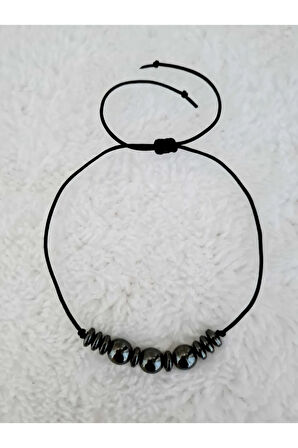 Sertifikalı Hematit Doğal Taş Bileklik Özel Tasarım Orijinal Doğal Taş