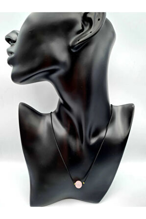 Sertifikalı Pembe Kuvars Taşı Kolye Ayarlanabilir Orijinal Doğal Taş Çok Fonksiyonlu Kolye 10 Mm