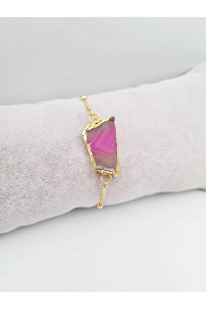 Sertifikalı Doğal Işlenmemiş Akik Taşı Bileklik Tasarım Sevgiliye Anneye Hediye Sürpriz