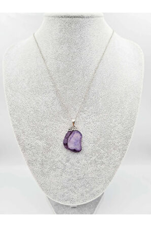 Sertifikalı Doğal Işlenmemiş Akik Taşı Kolye Tasarım