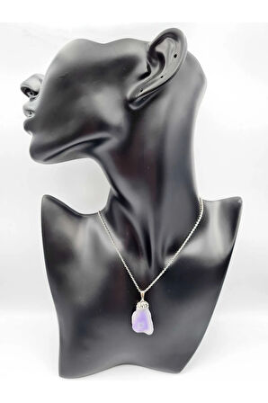 Sertifikalı Doğal Işlenmemiş Akik Taşı Kolye Tasarım