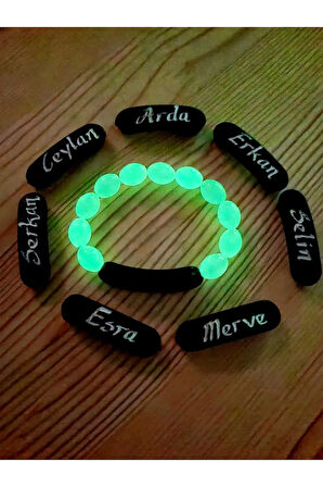 Kedi Gözü Fosforlu Çocuk Bileklik Karanlıkla Parlar