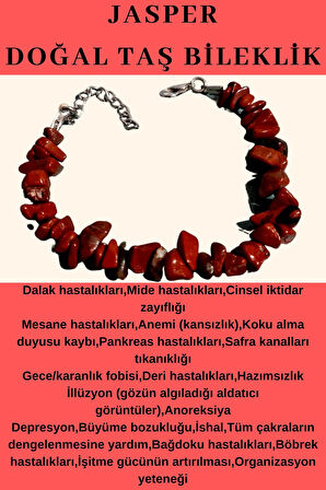 Sertifikalı Jasper Doğal Taş Bileklik Aaa Kalite Sürpriz Hediyeli
