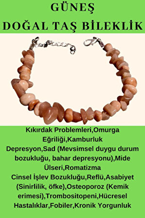 Sertifikalı Güneş Doğal Taş Bileklik