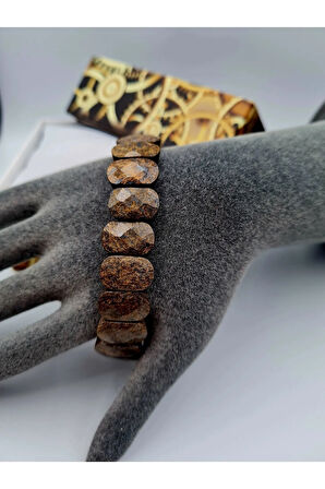 Sertifikalı Bronzit Doğal Taş Rolex Bileklik