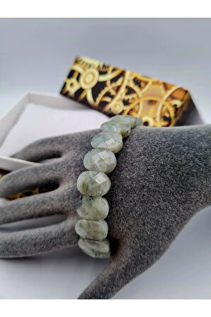 Sertifikalı Labradorit Doğal Taş Rolex Bileklik Aaa Kalite