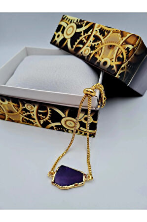 Sertifikalı Akik Orijinal Doğal Taş Bileklik Asansörlü Kilit Sistemi Aaa Kalite