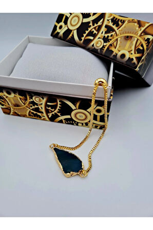 Sertifikalı Akik Doğal Taş Bileklik Asansörlü Kilit Sistemi