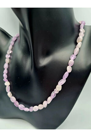 Sertifikalı Ametrin Orijinal Doğal Taş Tımbıl Kolye Aaa Kalite