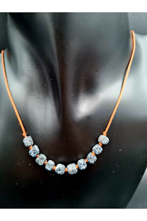 Sertifikalı Küp Akik Doğal Taş Kolye