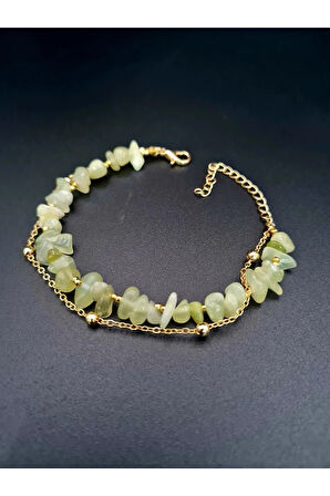 Sertifikalı Yeşim Doğal Taş Bileklik Özel Tasarım