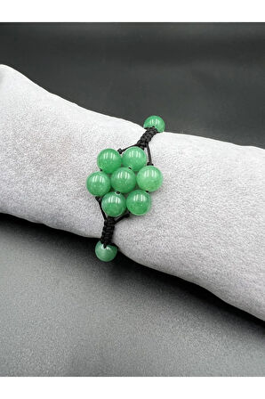 Sertifikalı Aventurin Doğal Taş Bileklik Asansörlü Kilit Sistemi Aaa Kalite El Yapımı Bileklik