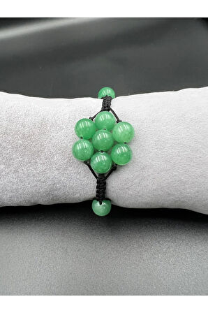 Sertifikalı Aventurin Doğal Taş Bileklik Asansörlü Kilit Sistemi Aaa Kalite El Yapımı Bileklik