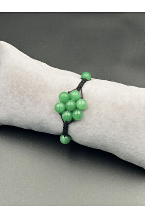 Sertifikalı Aventurin Doğal Taş Bileklik Asansörlü Kilit Sistemi Aaa Kalite El Yapımı Bileklik