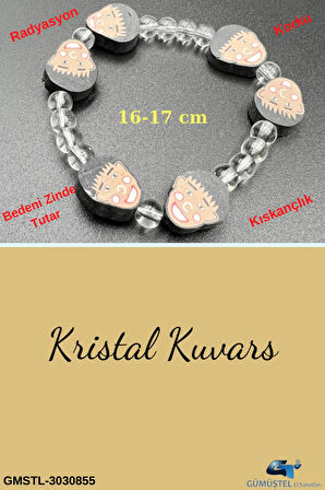 Sertifikalı Kristal Kuvars Doğal Taş Çocuk Bilekliği