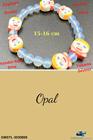Sertifikalı Opal Doğal Taş Çocuk Bilekliği