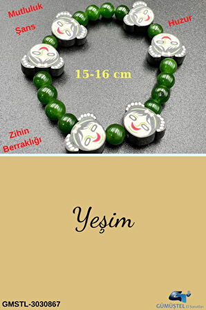 Sertifikalı Yeşim Doğal Taş Çocuk Bilekliği