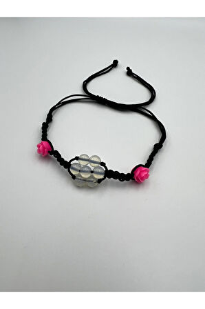 Sertifikalı Opal Doğal Taş Bileklik Asansörlü Kilit Sistemi Aaa Kalite El Yapımı Bileklik 6mm