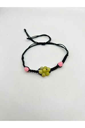 Sertifikalı Kalsit Doğal Taş Bileklik Asansörlü Kilit Sistemi Aaa Kalite El Yapımı Bileklik 6mm