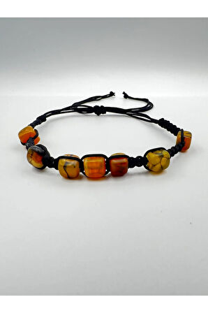 Sertifikalı Yosunlu Akik Doğal Taş El Yapımı Bileklik Asansörlü Kilit Sistemi