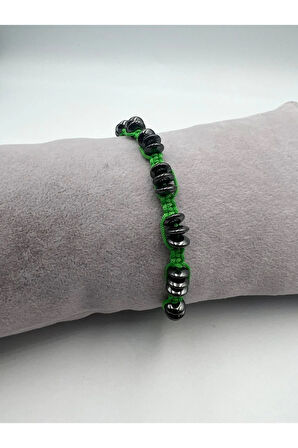 Sertifikalı Hematit Doğal Taş Tasarım Bileklik Aaa Kalite Hafıza Konsantrasyon Kıvrak Zeka