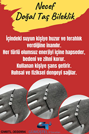 Sertifikalı Necef Doğal Taş Bileklik Asansörlü Kilit Sistemi Aaa Kalite