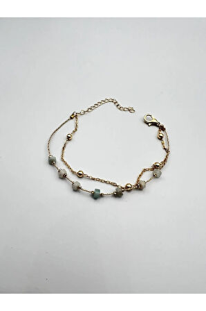 Sertifikalı Amazonit Doğal Taş Bileklik Kararmaz Malzeme Aaa Kalite