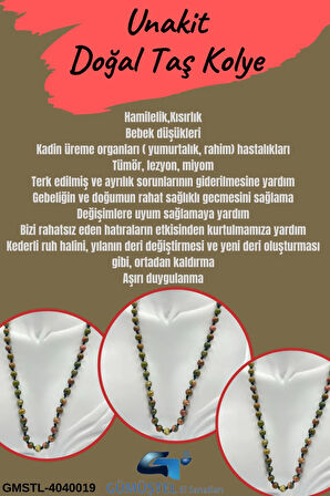 Sertifikalı Doğal Taş Taşı Kolye 6 Mm