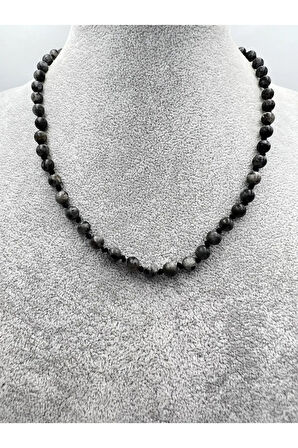 Sertifikalı Doğal Taş Labradorit Taşı Kolye Aaa Kalite 6mm
