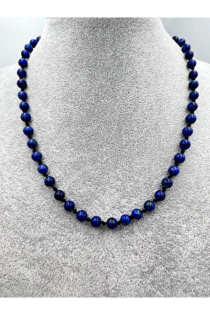 Sertifikalı Doğal Taş Lapis Lazuli Taşı Kolye Aaa Kalite 6mm