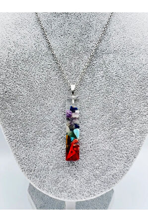 Sertifikalı Doğal Taş Epoksi Kolye