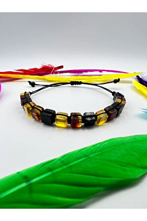 Sertifikalı Kehribar Bileklik Küp Kesim Aaa Kalite Asansörlü Kilit Sistemi