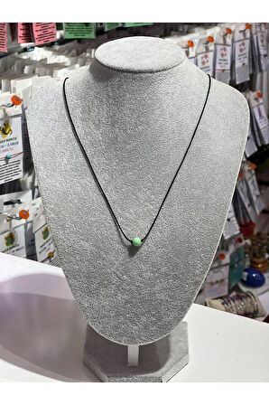 Sertifikalı Krizopras Doğal Taş Kolye Asansörlü Kilit Sistemi Sürpriz